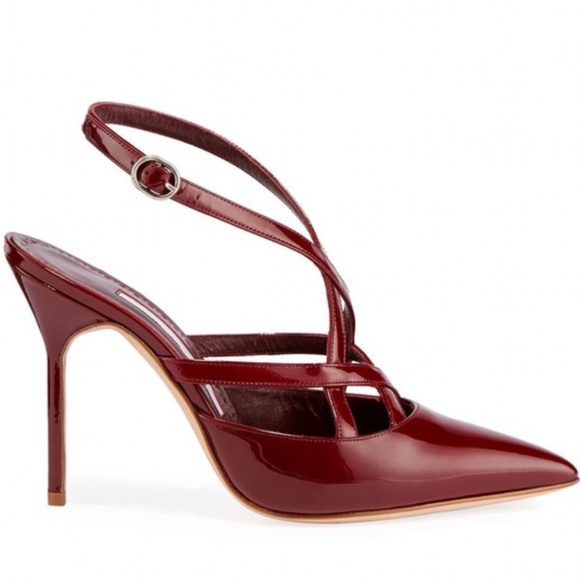 Manolo Blahnik Shoes - MANOLO BLAHNIK Patent Strappy Pumps